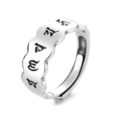 Sterling Silver Heart Sutra Rings For Men And Women