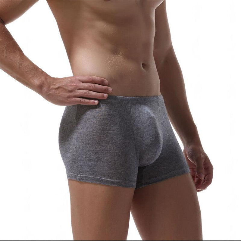 Men's Boxer Cotton Breathable Mid Waist Big Boxer Underwear