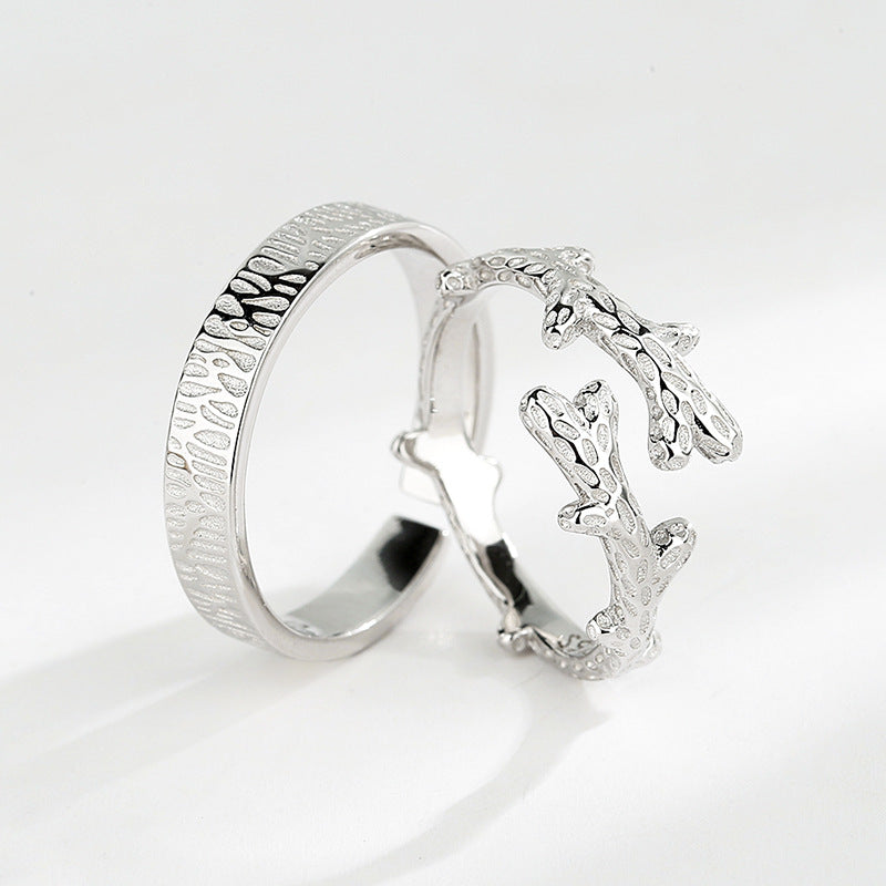 Sterling Silver Couple Rings For Men And Women