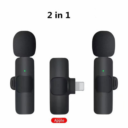 Microphone Lavalier sans fil, Mini micro Portable pour enregistrement Audio et vidéo, pour téléphone Android, longue durée de vie de la batterie, diffusion en direct, jeu