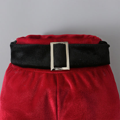 Vinter jul Långärmad skjorta Bell Bottoms Hatt Tredelad barnkläder