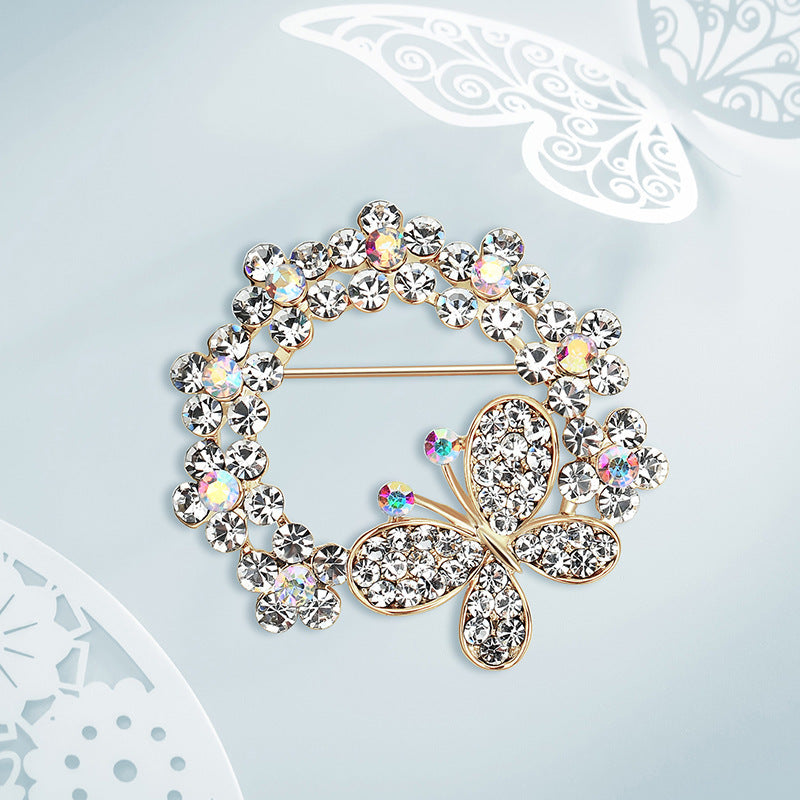 Butterfly Full Fashion Alloy Diamond Brooch