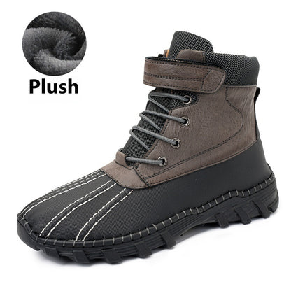 Unisex Winter Fleece Snow Boots - Waterproof Anti-Slip Work Boots