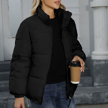 Winter Coat Women Casual Windproof Down Cotton Coat Warm Thickened Jacket Solid Outwear All-match Loose Tops Clothing