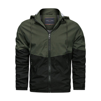 Hooded Stand Collar Casual Men Jacket