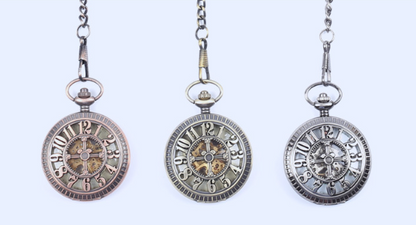 Automatic Semi-automatic Mechanical Pocket Watch Roman Digital Dial Pocket Watch