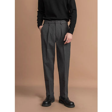 Fashion Suit Pants Men's Versatile Business Draped Casual Pants Trendy Straight
