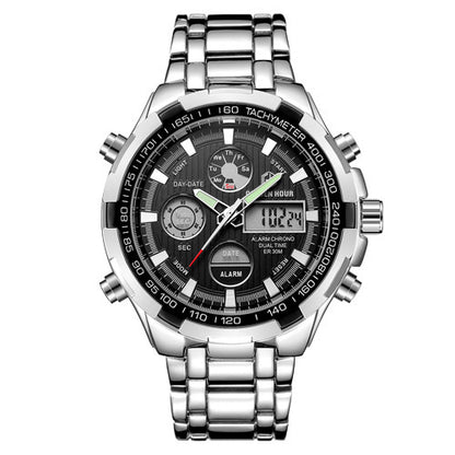 Men's Calendar Alloy Sports Multi-function Watch