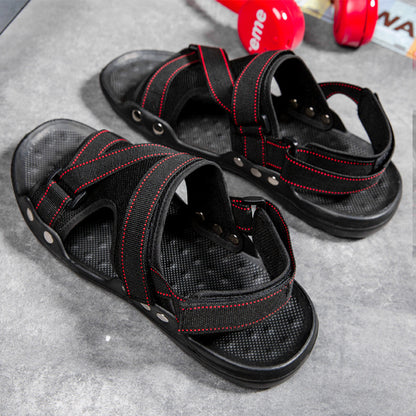 Casual Roman Sandals Men Strap Velcro Shoes