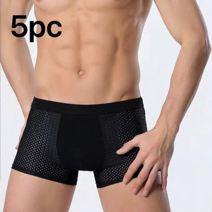 Ice siden herrunderkläder mesh boxer