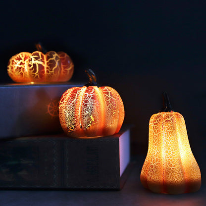 Nya Halloween pumpa lyktor Simulering Pumpa LED ljuslampa Resin Luminous pumpa