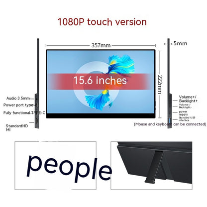 Touch Portable Monitor Mobiltelefon Datorspel Extern expansionsskärm