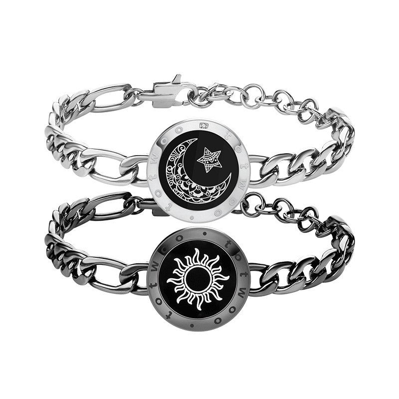 Sun-Moon Smart Sensing Couple Bracelet