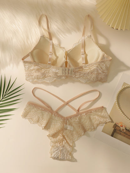 Women's Lingerie Set, Sexy Lace Trim Lingerie Set