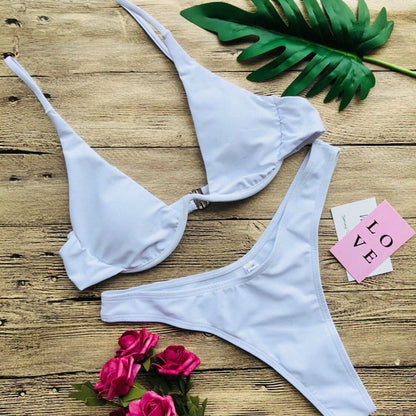 Sexiga kvinnor bikini strandkläder push-up badkläder badkläder