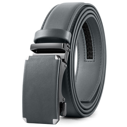 Men's Fashion Veneer Automatic Alloy Buckle Cowhide Belt - Sophisticated Elegance