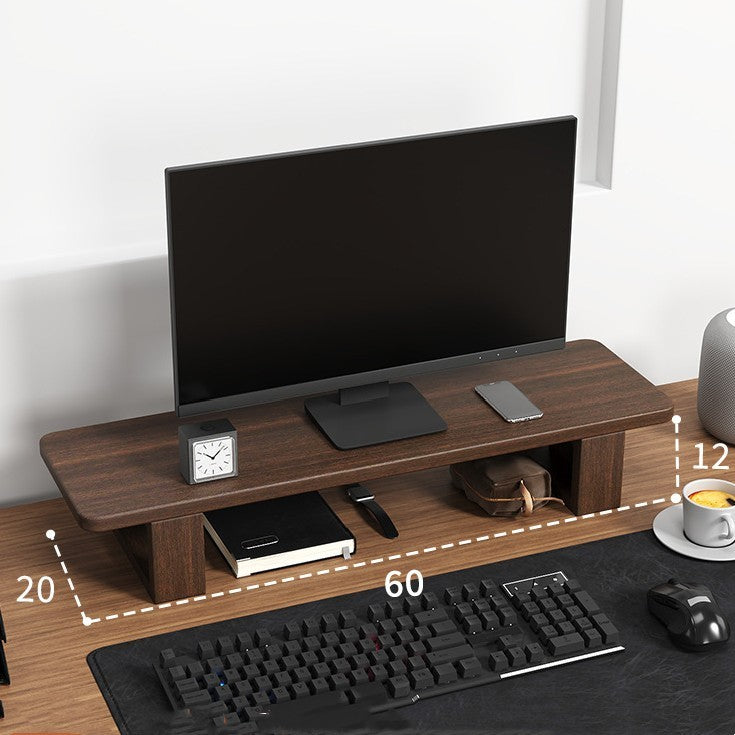 Computer Monitor Heightening Frame Office Desktop Shelf Shelving Solid Wood Storage Bracket