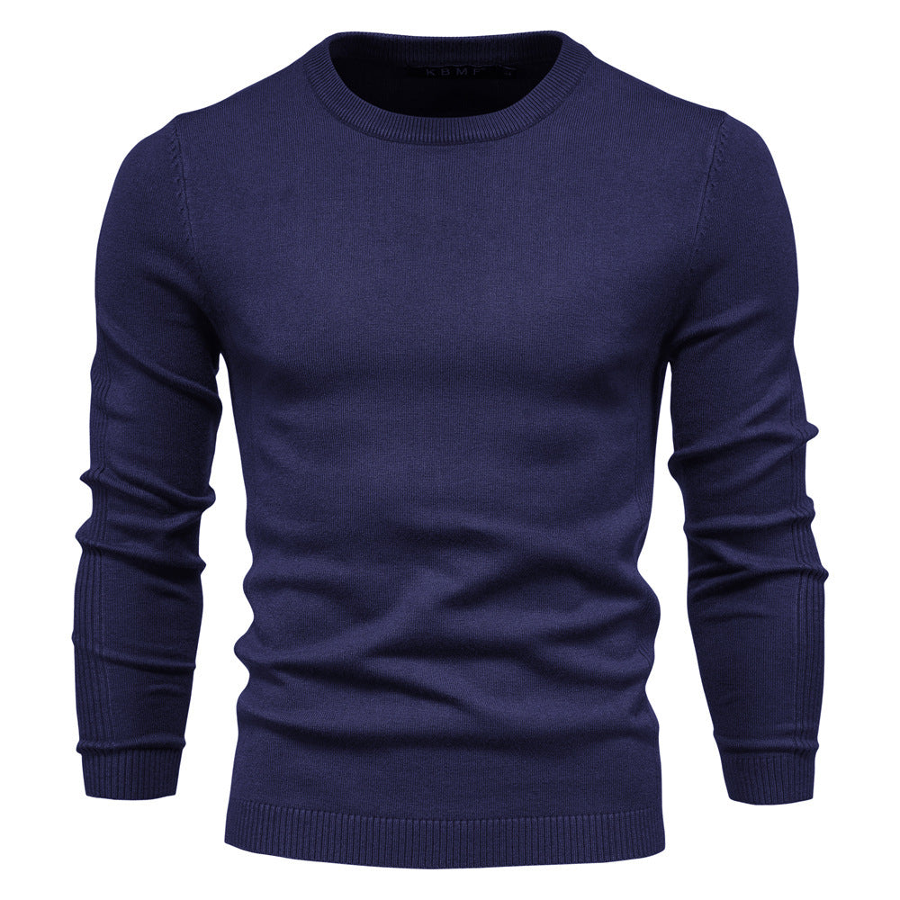 Men's Solid Color Slim Pullover Turtleneck Sweater Winter Casual Tops Clothing