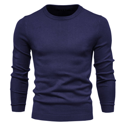 Men's Solid Color Slim Pullover Turtleneck Sweater Winter Casual Tops Clothing