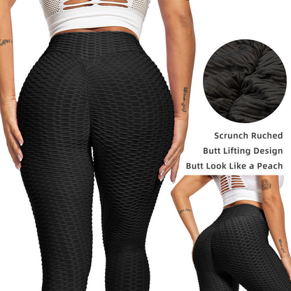 Dam TIK Tok Leggings Bubble Textured Leggings Butt Lifting Yoga Byxor Svart Amazon Banned