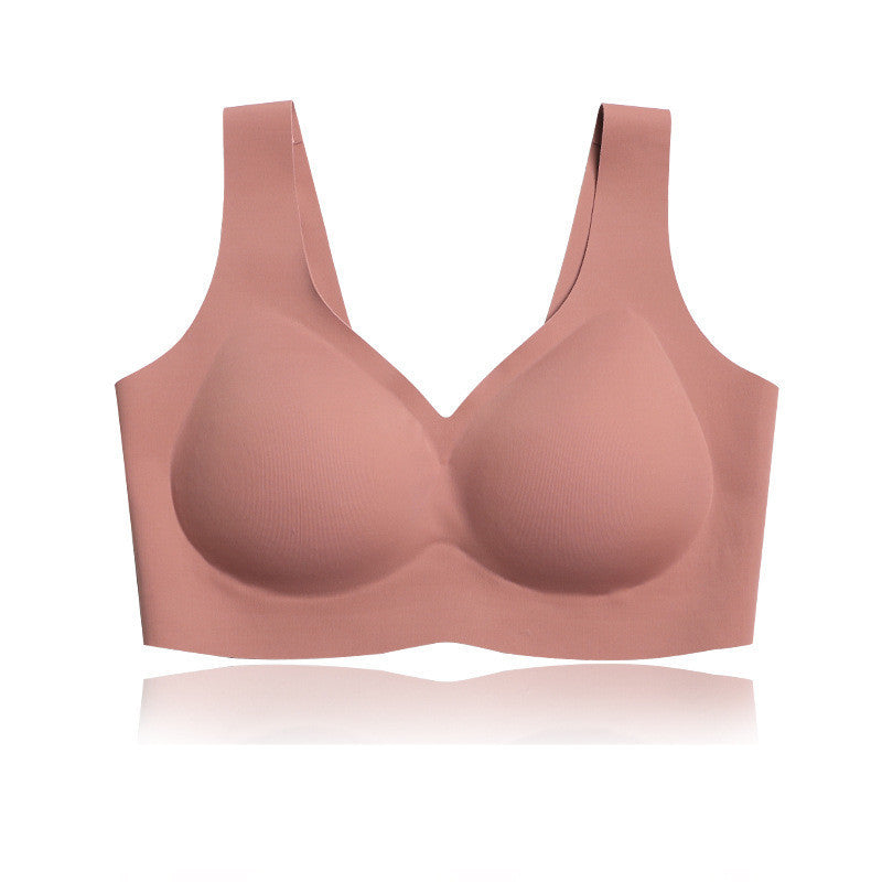 Namijiao New Air Traceless Underwear Women"s Air Rimless Bra Integrated Fixed Cup Sleeping Bra