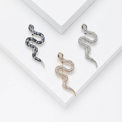 Broche serpent créative en strass de Style coréen, accessoires de vêtements simples à la mode, broche Animal en alliage de personnalité