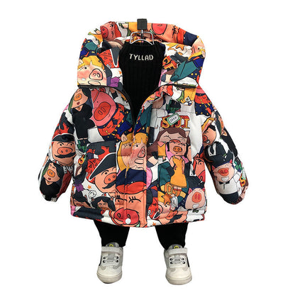 Mid Length Padded Children's Cotton Coat