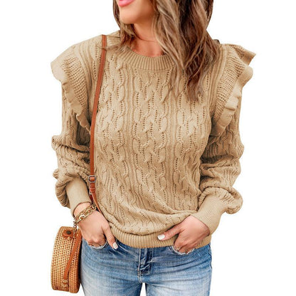 New Style Thickened Solid Color Sweater Women's Loose