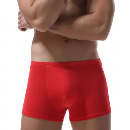 Men's Boxer Cotton Breathable Mid Waist Big Boxer Underwear