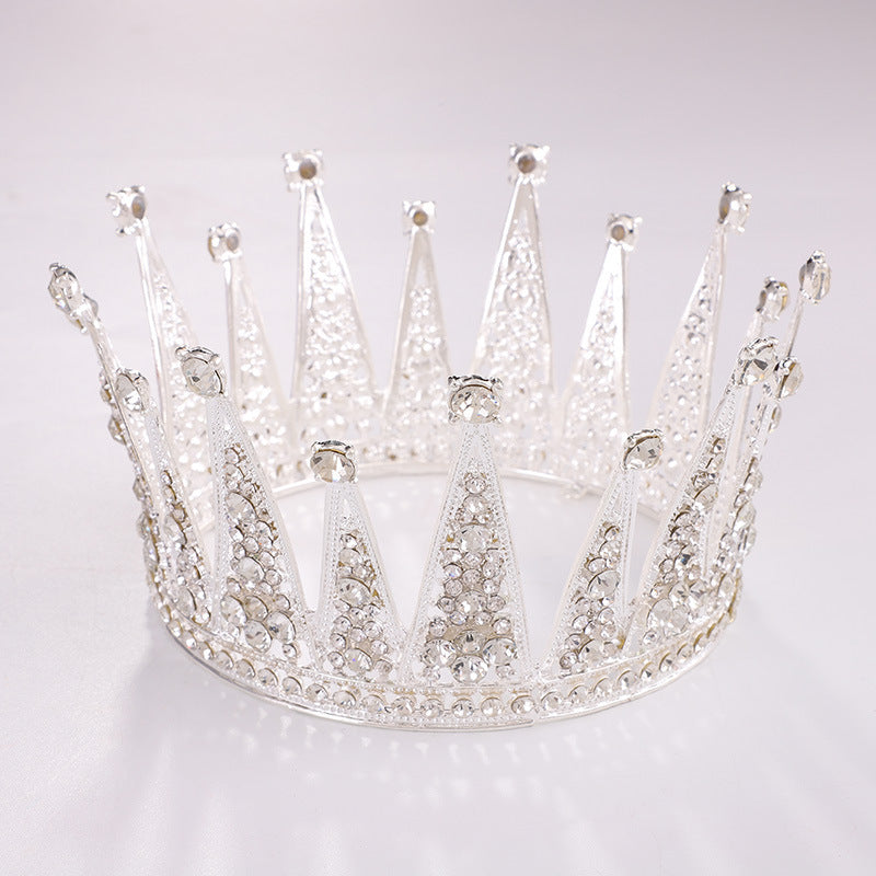 Alloy Retro Round Bridal Crown Hair Ornament