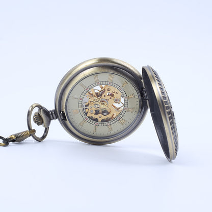 Automatic Semi-automatic Mechanical Pocket Watch Roman Digital Dial Pocket Watch