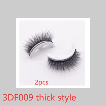 Återanvändbara 3D Mink Lashes naturliga falska ögonfransar Självhäftande falska limmar fria lass Makeup ögonfrans Extens Silk ögonfransar