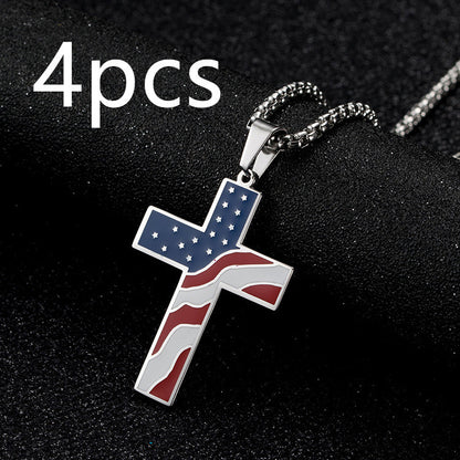 Collier Croix Drapeau