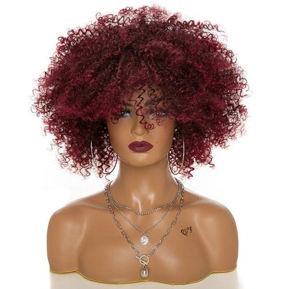 Afro Kinky Lockigt Hår Peruker Afro Kinky Lockigt Hår Peruker