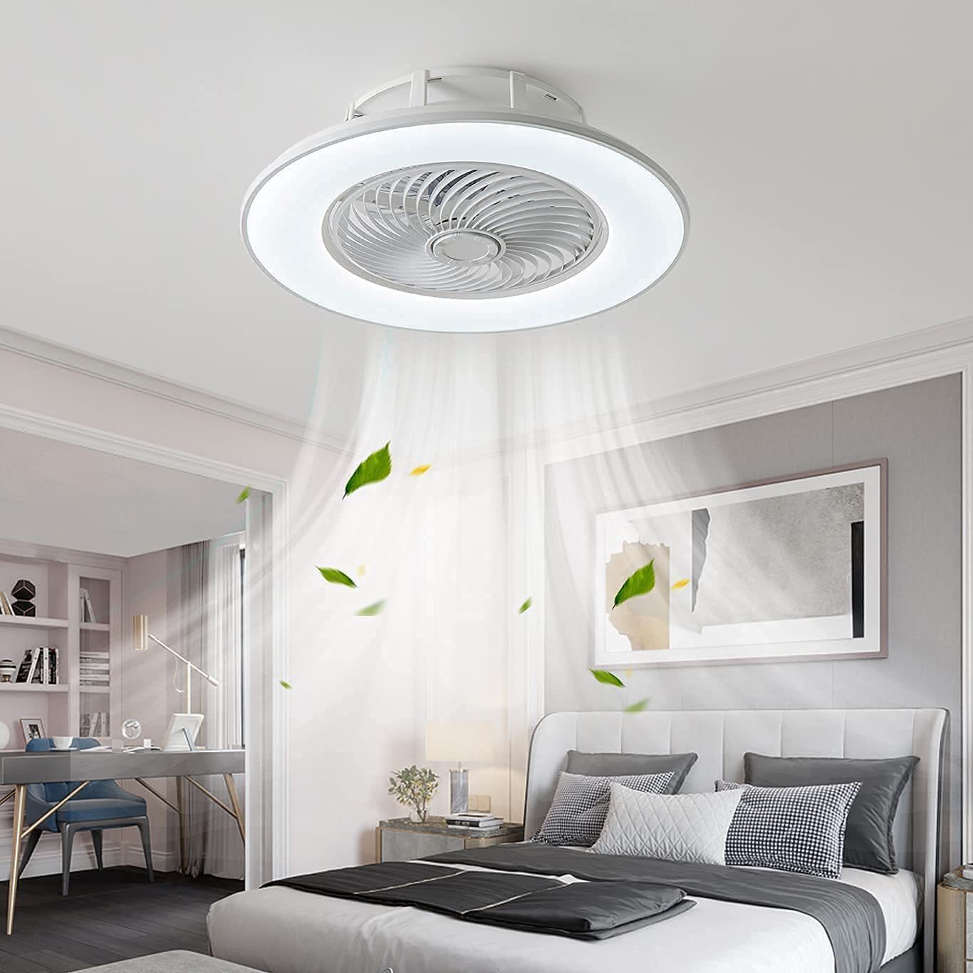 Simple Invisible Fan Light Smart Bedroom Ceiling Light