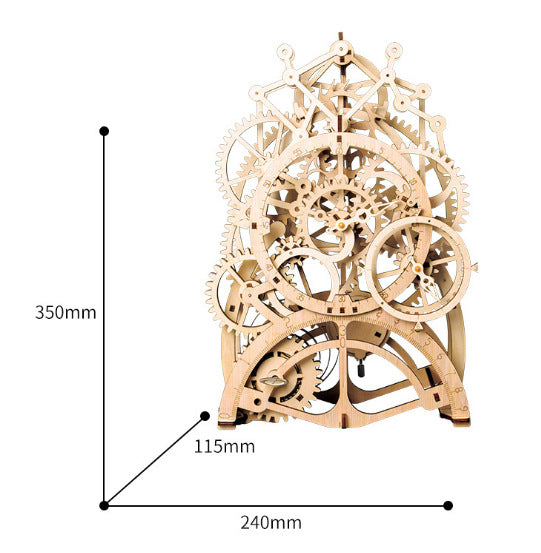 Si l'état KL501 601 Puzzles en bois jouent au Puzzle 3D à assembler le vieux projecteur, l'horloge à pendule bricolage cadeau