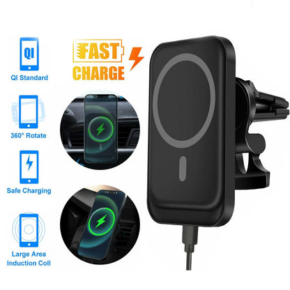 Chargeurs magnétiques sans fil, support de ventilation de voiture, Mini Station de charge rapide QI pour téléphone