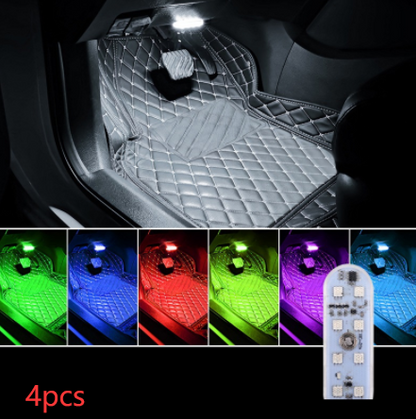 Lampe d'ambiance de chargement USB tactile dans la voiture