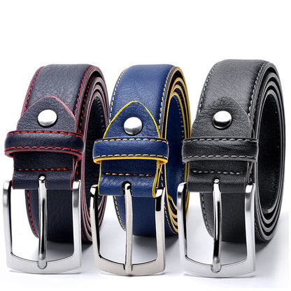 Men's Pin Buckle Leather Leisure Belt - Sophisticated Comfort