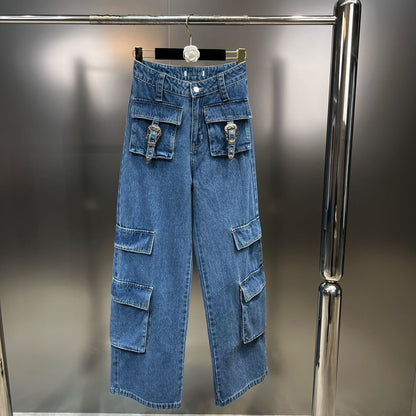 Cargo Pants Spice Girl Denim Suit