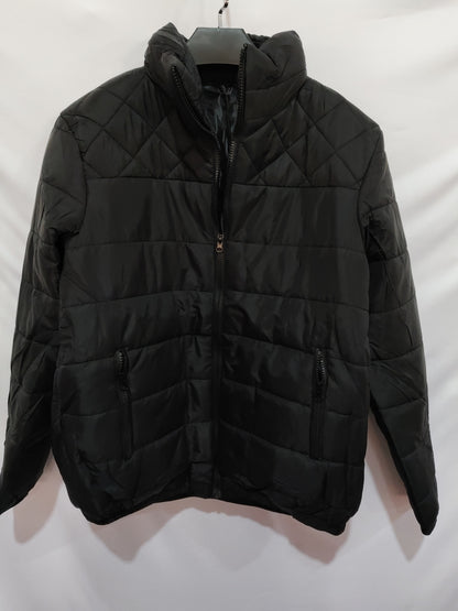 Men's Coat Winter Solid Color Stand Collar Jacket Fashion Rhombus Sewing Design Coat Casual Business Clothing