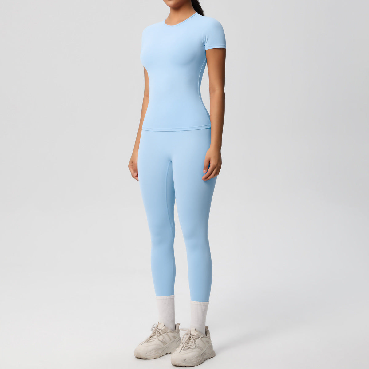 C it all Stretch Sports T-Shirt & High Waist Yoga Pants Set