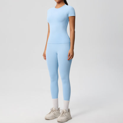 C it all Stretch Sports T-Shirt & High Waist Yoga Pants Set