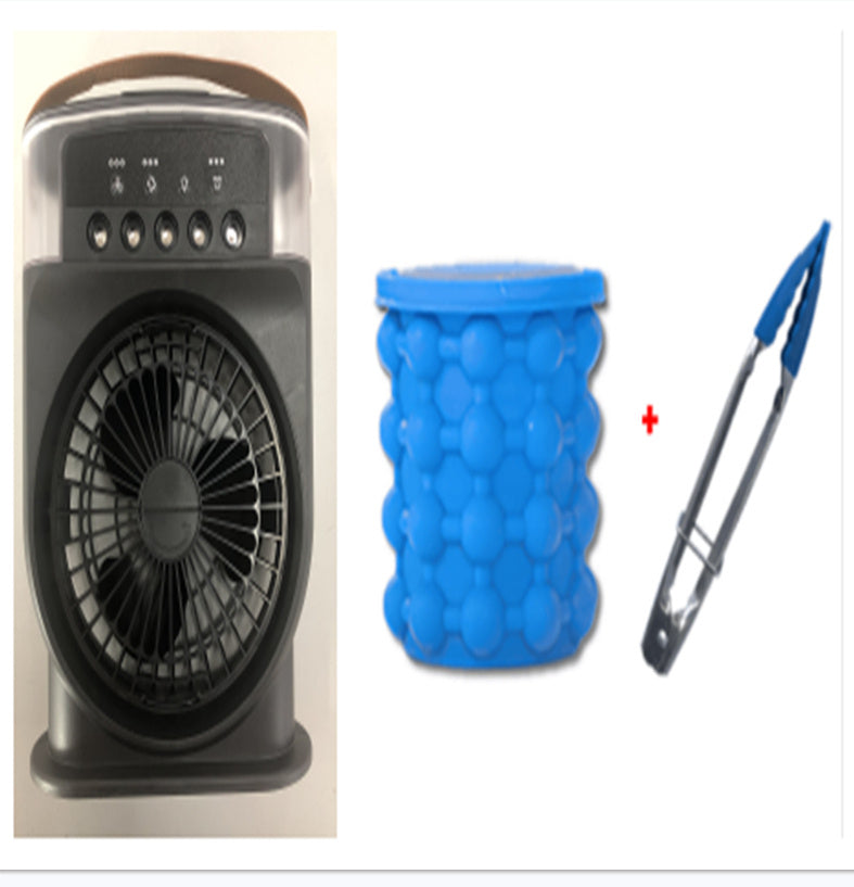 Portable USB Air Conditioner Cooling Fan With 5 Sprays 7 Color Light 600ML Water Tank Spray Mist Air Cooler Humidifiers