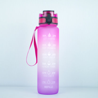 Genomskinlig flaska vattenflaska 1000 ml flaska Kawaii flaska Bpa gratis infusionsanordning Plast Mjölk Sport Klarvatten flaska Kawaii Cup