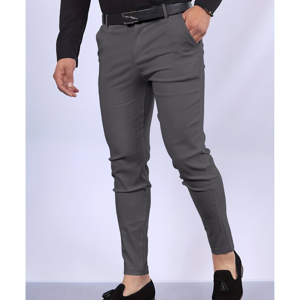 Men's Solid Color Faux Pocket Formal Casual Pants