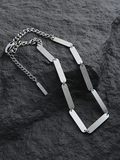 Metal Splicing Necklace For Men