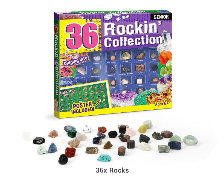 Rock For Kids 36 Pcs Rocks With Learning Guide, Gemstones  Crystals Kit Mineral Education Set Geology Science Toys Educational Gifts For Boys Girls Age  Above 6 Year Old