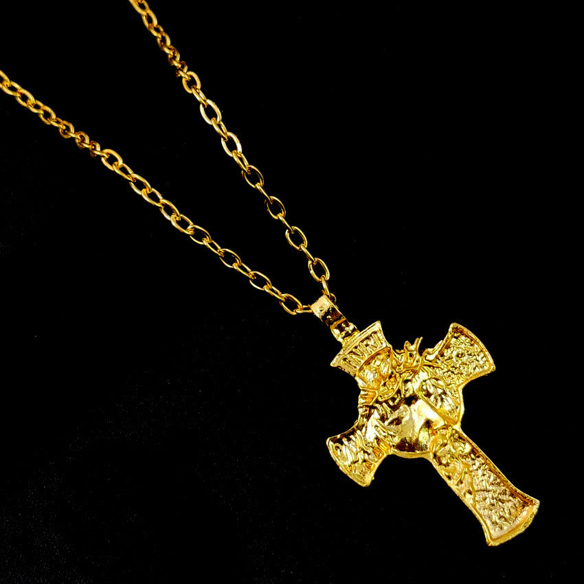 New Thorns Jesus Cross Necklace For Men