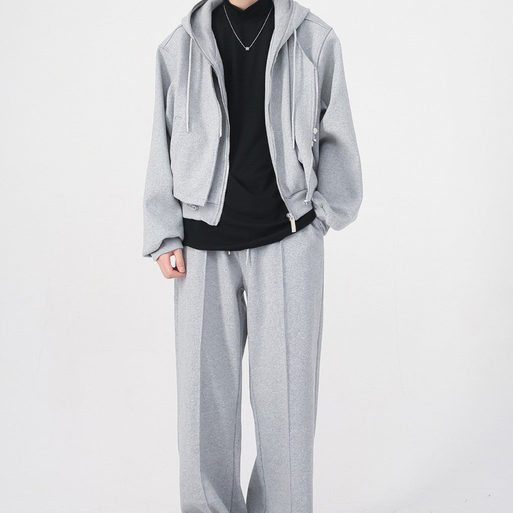 Simple Fake Two-piece Neutral Style Sports Suit For Men